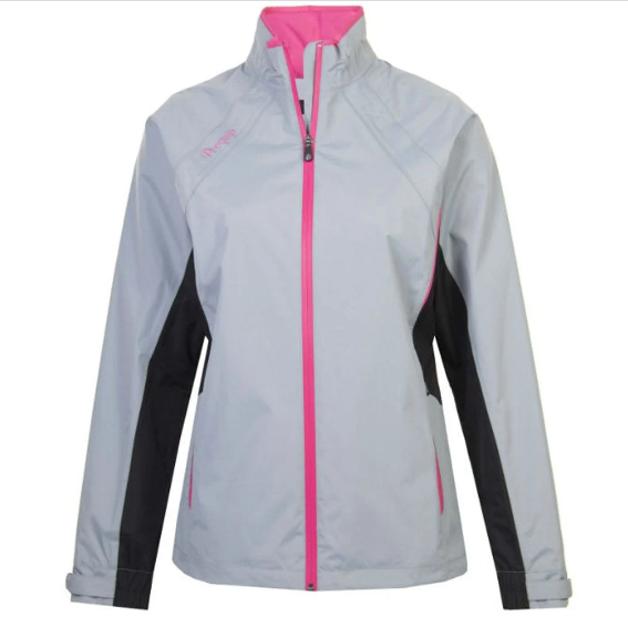 Women's Pro Quip Waterproof Aquastorm Ebony Jacket - Dove Grey/Pink ...