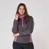 Swing Out Sister Maisy 1/4 Zip Tech Mid Layer Neon Pink & Ultimater Grey