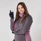 Swing Out Sister Maisy 1/4 Zip Tech Mid Layer Neon Pink & Ultimater Grey